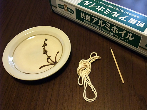 サラダ油でろうそく