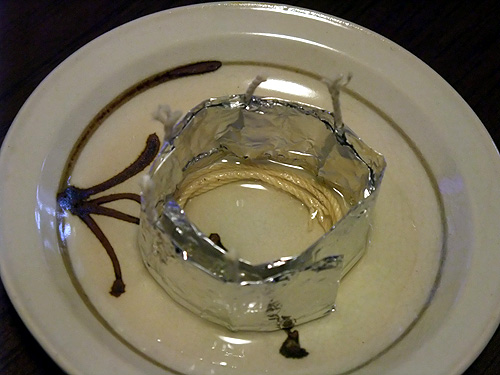 サラダ油でろうそく